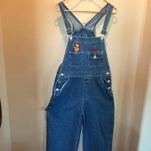 POOH blue jean overalls size medium